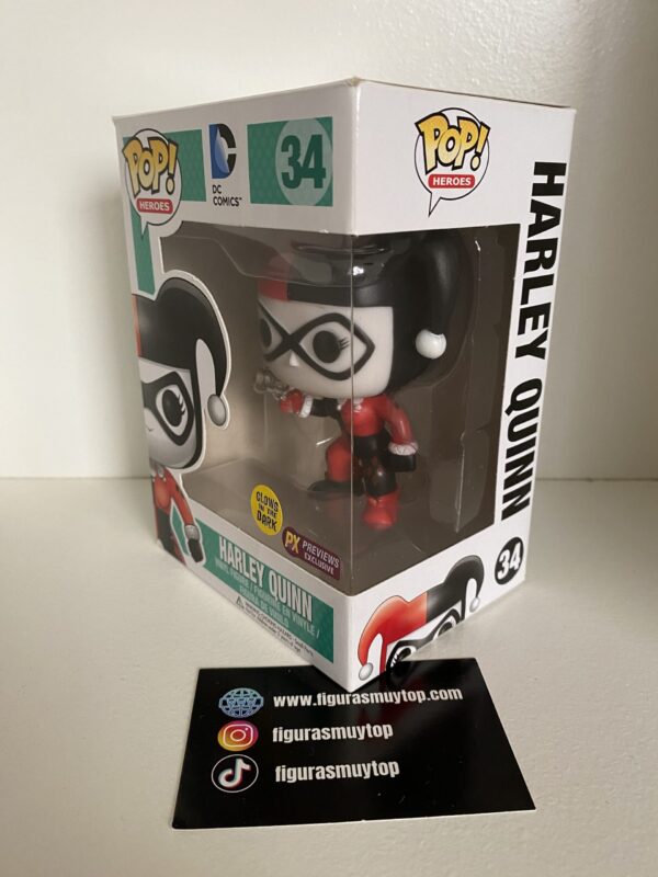 Funko pop Harley quinn 34 Glows in the dark exclusivo - Imagen 3