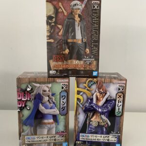Lote 3 figuras One Piece grandline Wanda, X Drake y Trafalgar Law