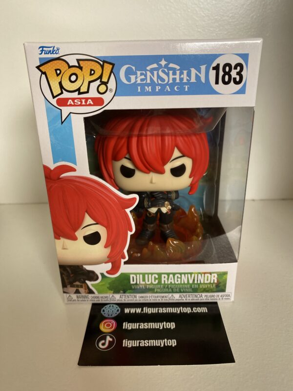 Funko POP Genshin Impact 2 Diluc Ragnvindr 183 Asia - Imagen 2