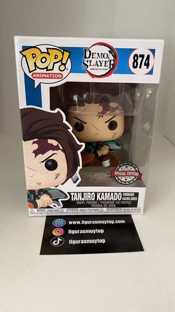 Funko POP Tanjiro Kamado 874 kagura dance Demon Slayer EXCLUSIVO - Imagen 2