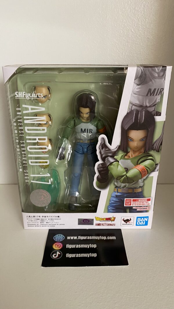 Figura SH Figuarts ANDROIDE 17 UNIVERSE SURVIVAL SAGA FIGURA