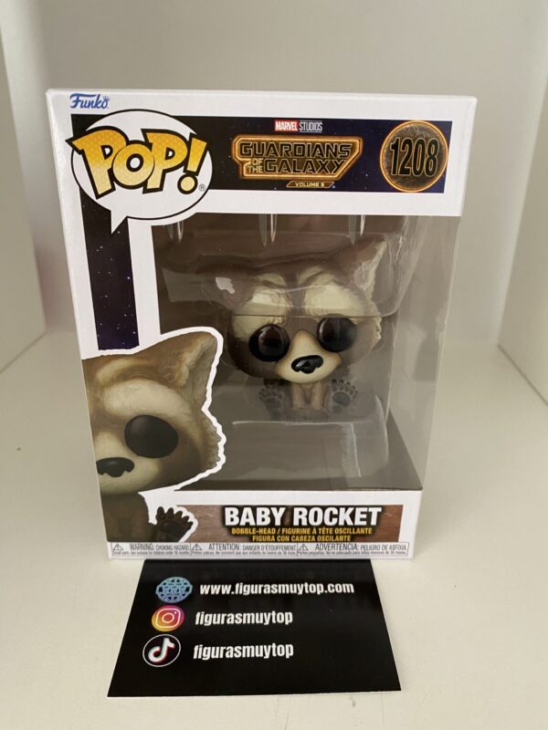 Funko POP Guardianes de la galaxia vol.3 Marvel Baby Rocket 1208 - Imagen 2