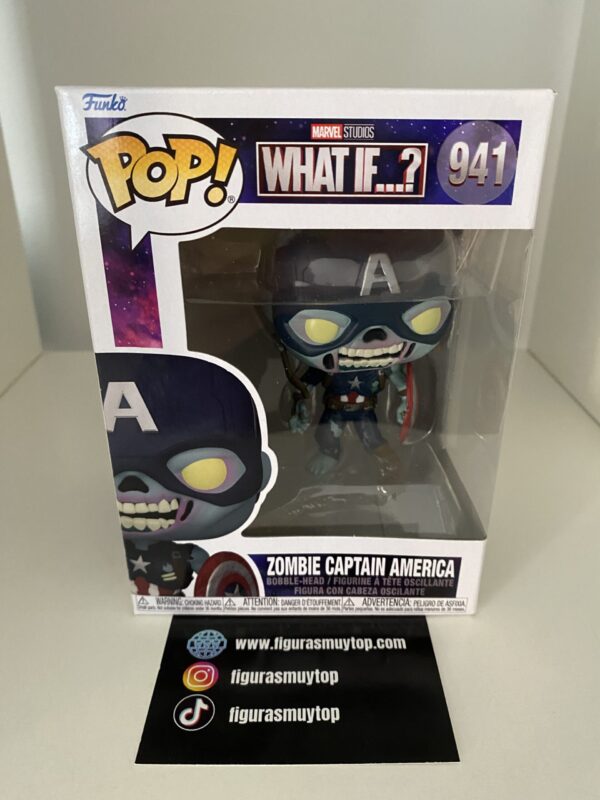Funko pop Zombie captain america 941 marvel what if...? - Imagen 2