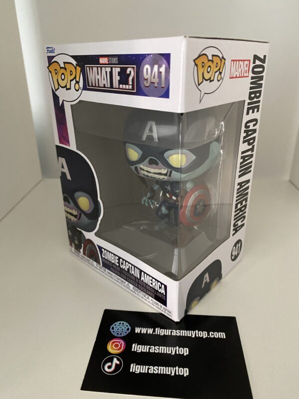 Funko pop Zombie captain america 941 marvel what if...? - Imagen 3