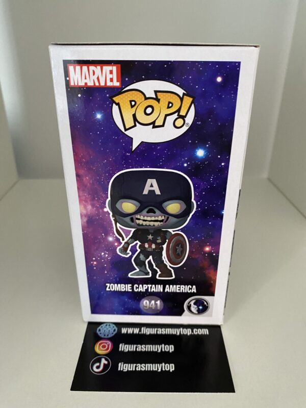 Funko pop Zombie captain america 941 marvel what if...? - Imagen 4
