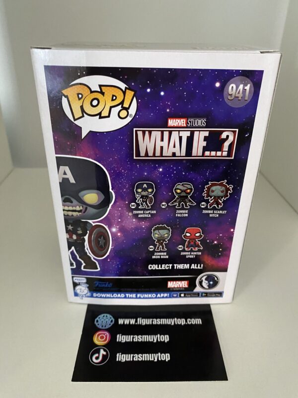 Funko pop Zombie captain america 941 marvel what if...? - Imagen 5