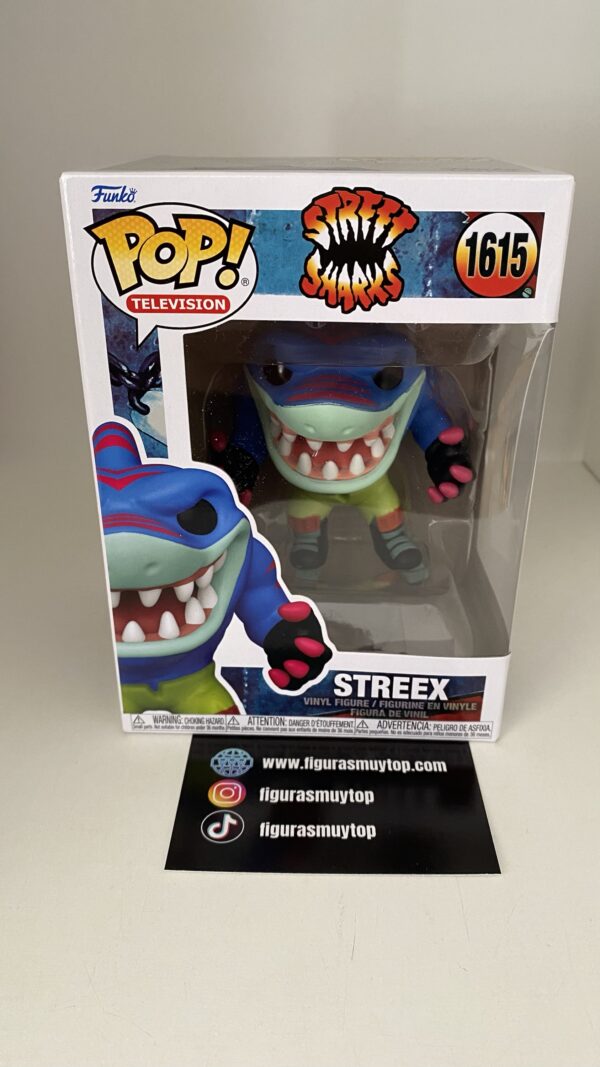 Funko Figura POP Street Sharks Streex 1615 - Imagen 2