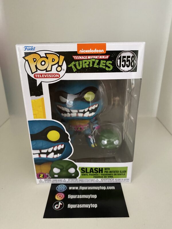Funko Figura POP Tortugas Ninja Slash & Pre mutated Slash 1558 - Imagen 2