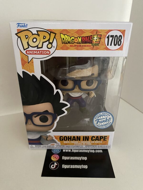 Funko POP EXCLUSIVO Dragon ball Super Saiyan Gohan in Cape 1708 - Imagen 2