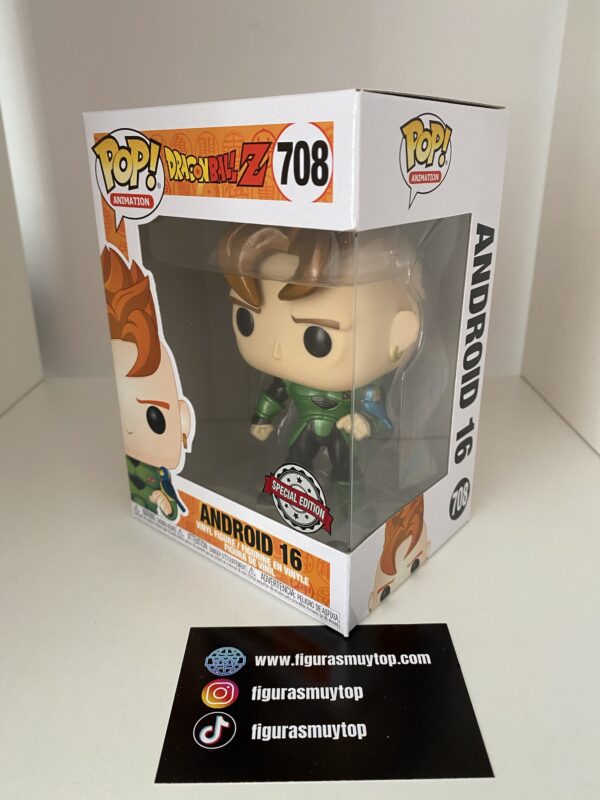 Funko POP Android 16 708 dragon ball Z estilo metalizado - Imagen 3