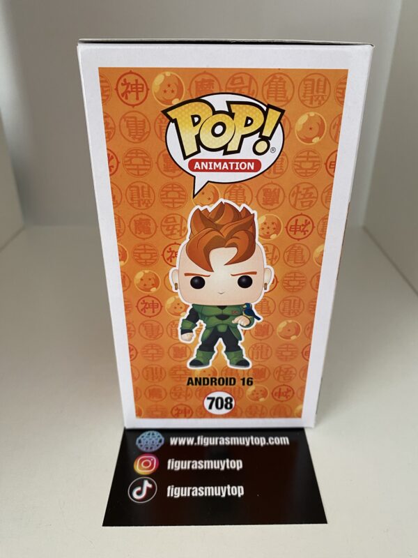 Funko POP Android 16 708 dragon ball Z estilo metalizado - Imagen 4