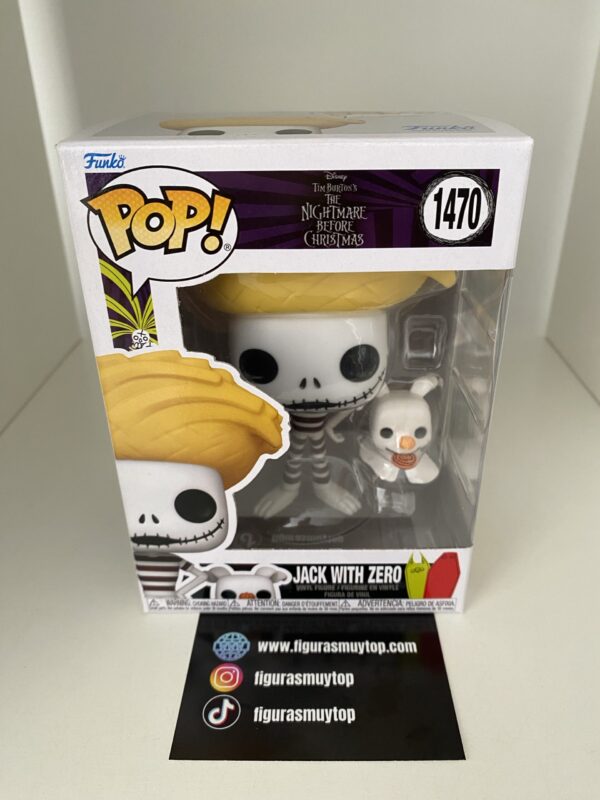 Funko pop Jack with Zero 1470 pesadilla antes de navidad