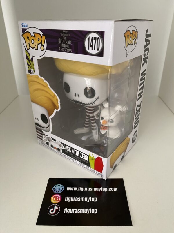 Funko pop Jack with Zero 1470 pesadilla antes de navidad - Imagen 2
