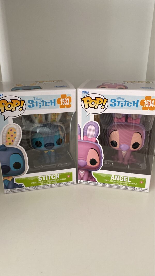 Funko POP BUNDLE Angel y Stitch Conejo de Pascua Disney Easter