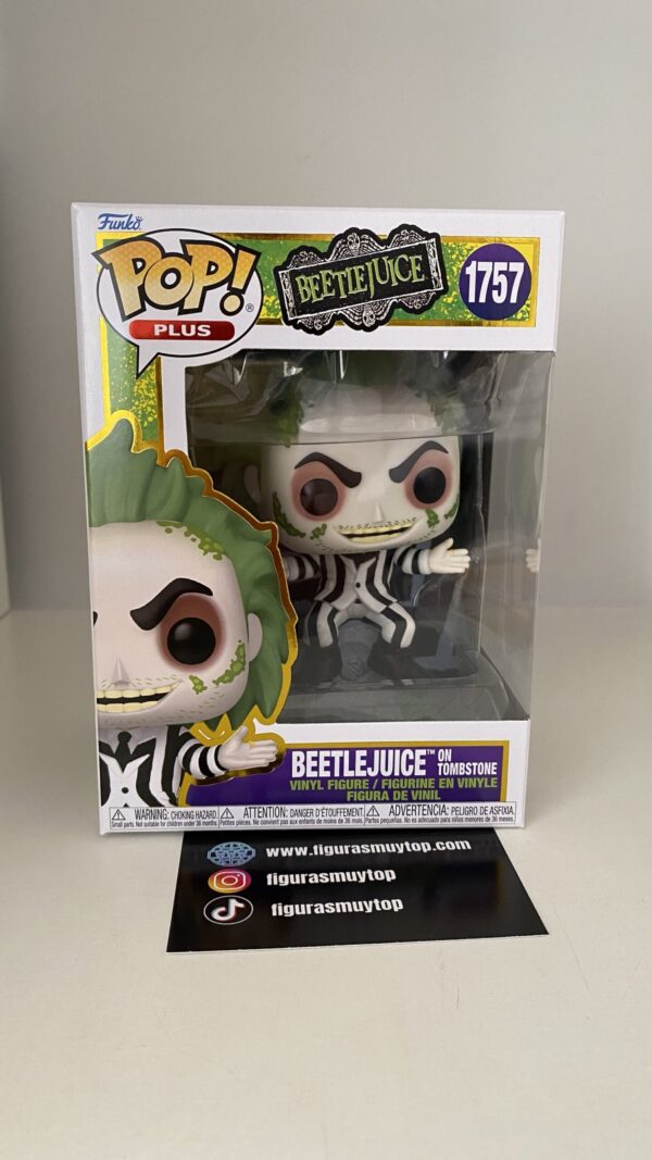 Funko Figura POP Beetlejuice On Tombstone 1757 - Imagen 2