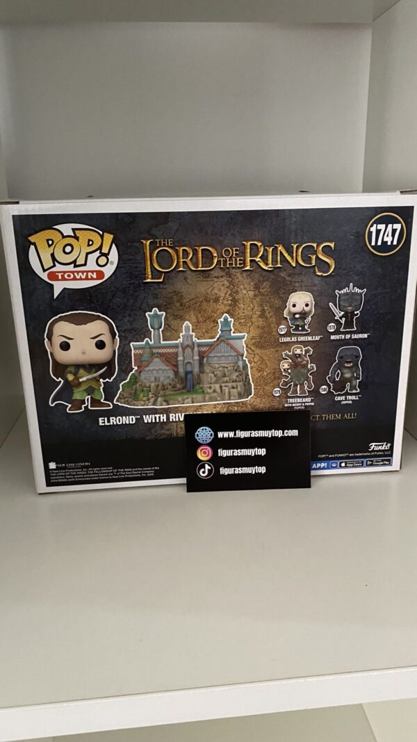 Funko Figura POP Town El Señor de los Anillos Lord Elrond with Rivendell 1747 - Imagen 3