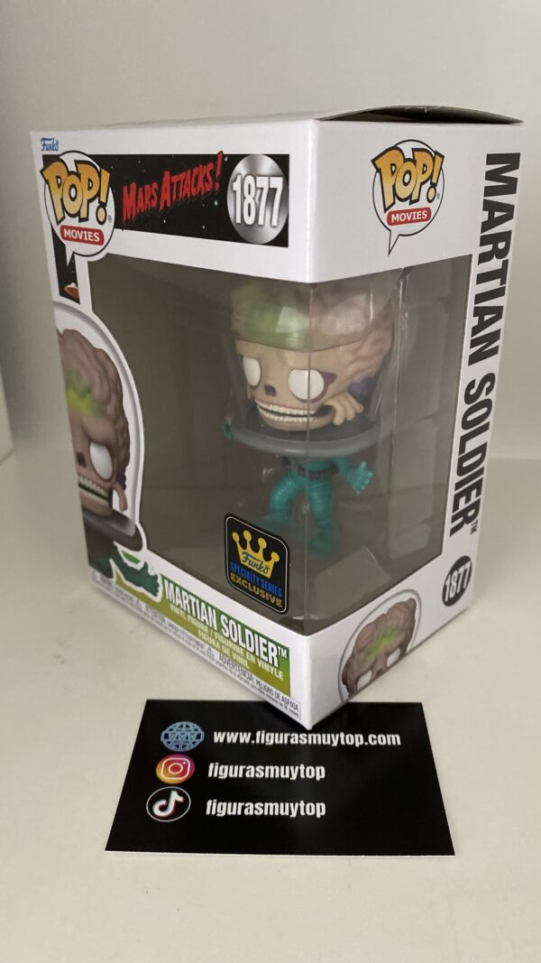 Funko Figura POP Mars Attacks Martian Soldier Exclusivo 1877 - Imagen 2