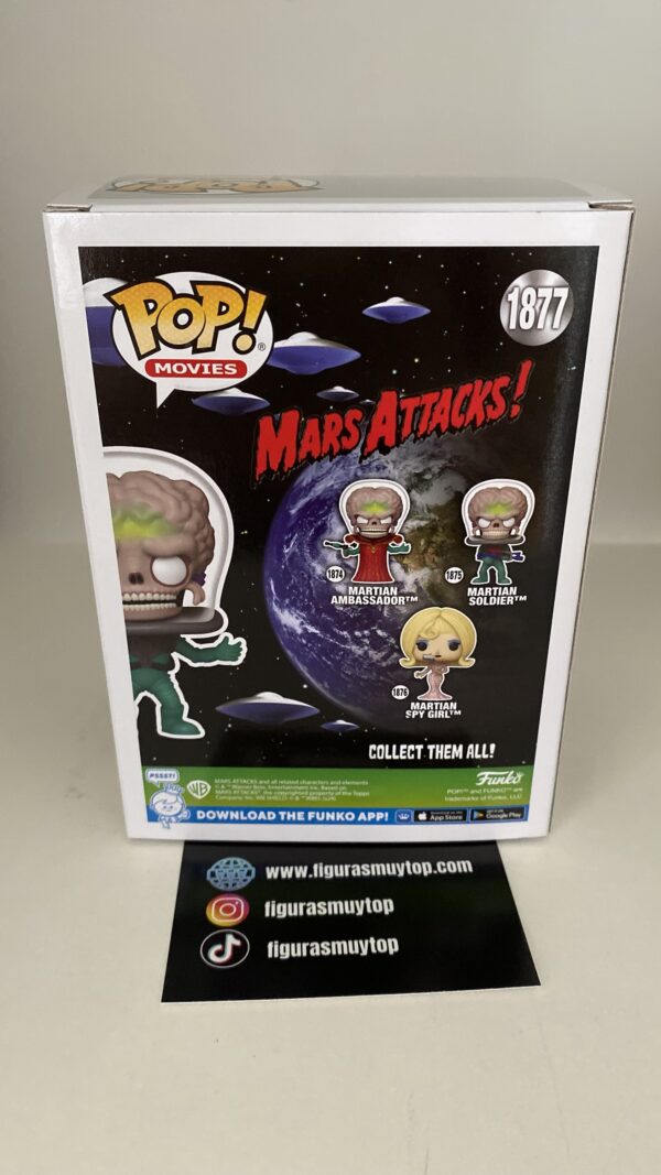 Funko Figura POP Mars Attacks Martian Soldier Exclusivo 1877 - Imagen 4