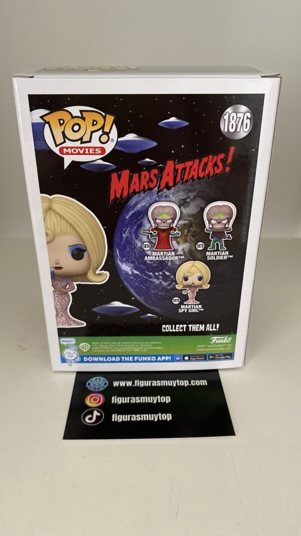 Funko Figura POP Mars Attacks Martian Spy Girl 1876 - Imagen 4