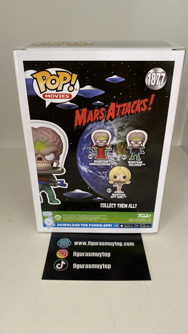 Funko Figura POP Mars Attacks Martian Soldier 1877 - Imagen 4