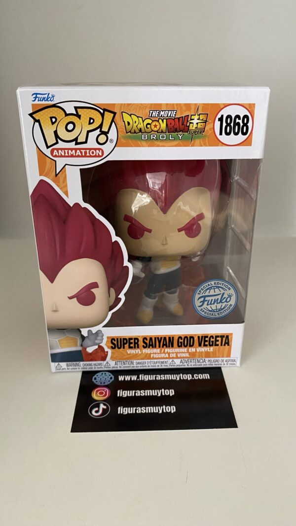 Funko EXCLUSIVO Dragon Ball Super: Broly - Super Saiyan God Vegeta (With Flames) 1868