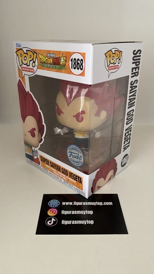Funko EXCLUSIVO Dragon Ball Super: Broly - Super Saiyan God Vegeta (With Flames) 1868 - Imagen 2
