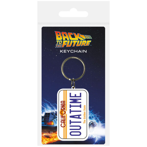 Llavero keyring REGRESO AL FUTURO LICENSE PLATE