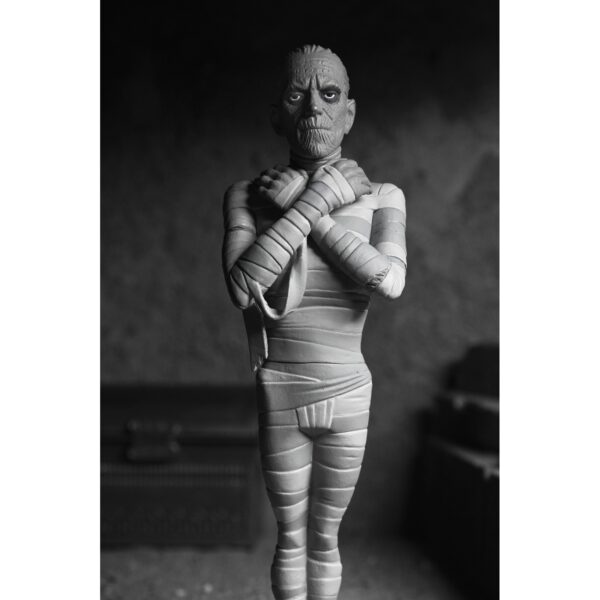 *AGOSTO 2025* Figura Neca THE MUMMY  BLACK & WHITE universal monsters Toony terrors 15cm - Imagen 5