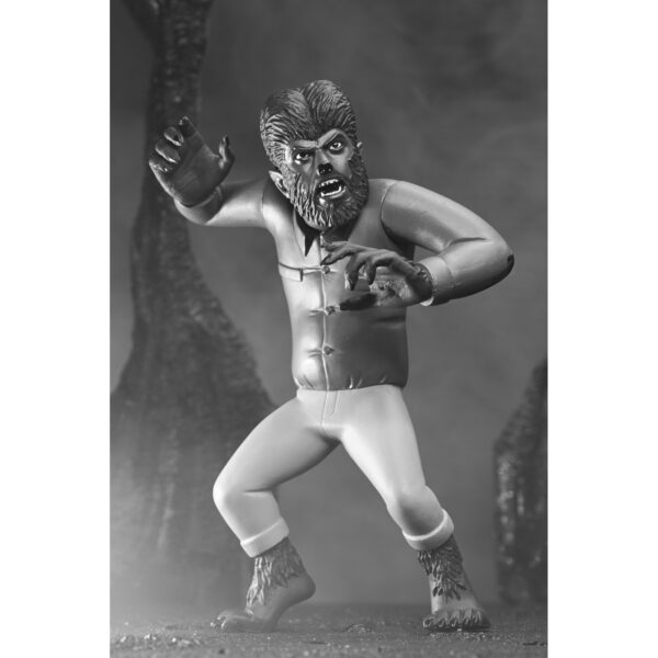 *AGOSTO 2025* Figura Neca THE WOLF MAN  BLACK & WHITE universal monsters Toony terrors 15cm - Imagen 5