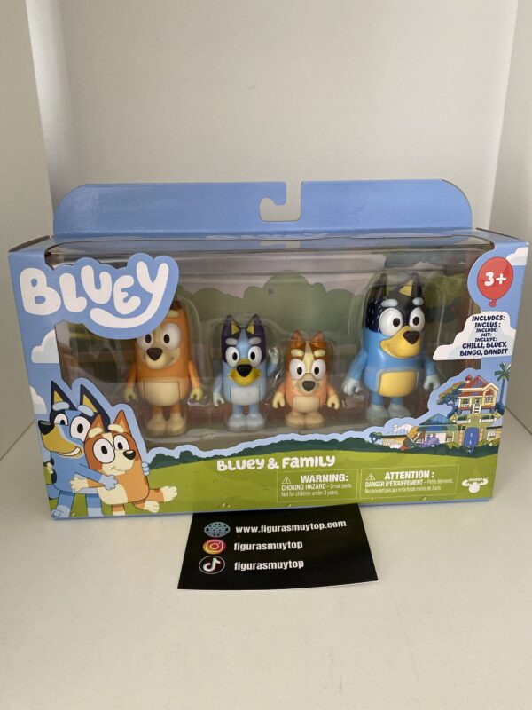 Pack 4 figuras Bluey marca FAMOSA