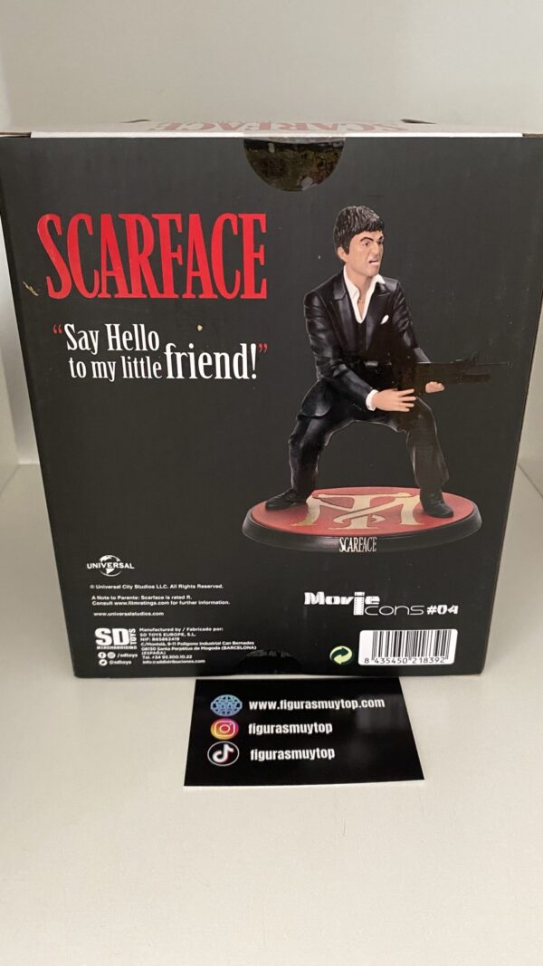 Figura Tony Montana Scarface disparando 18cm - Imagen 3